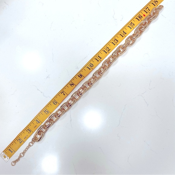 BANANA REPUBLIC Chunky Yellow Tone Chain Necklace - Picture 4 of 6